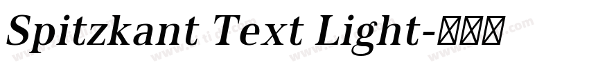 Spitzkant Text Light字体转换